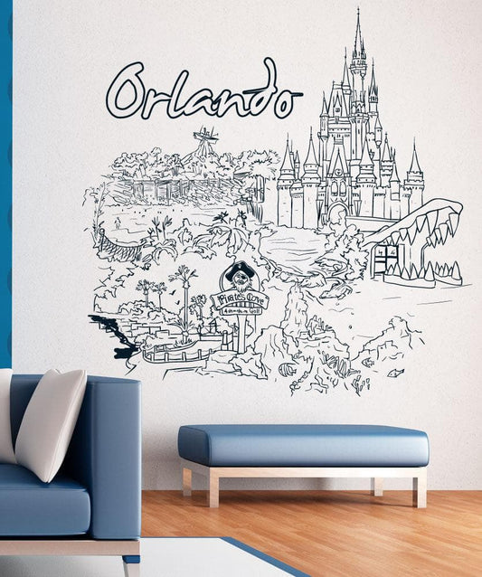 Vinyl Wall Decal Sticker Orlando #1393