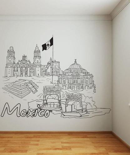Mexico Country Tourist Theme Vinyl Wall Decal Sticker #1401