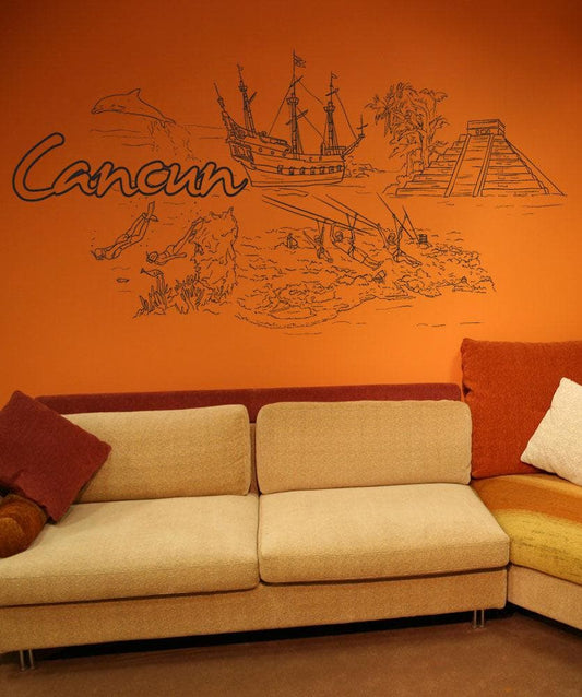 Vinyl Wall Decal Sticker Cancun #1405