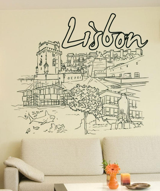 Vinyl Wall Decal Sticker Lisbon #1417