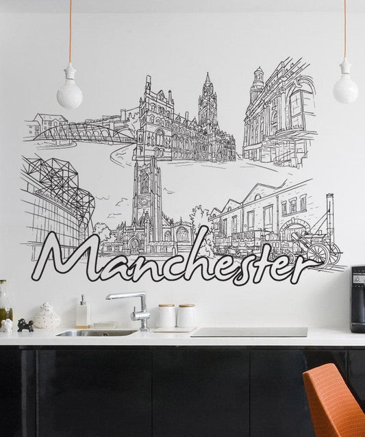 Vinyl Wall Decal Sticker Manchester #1429