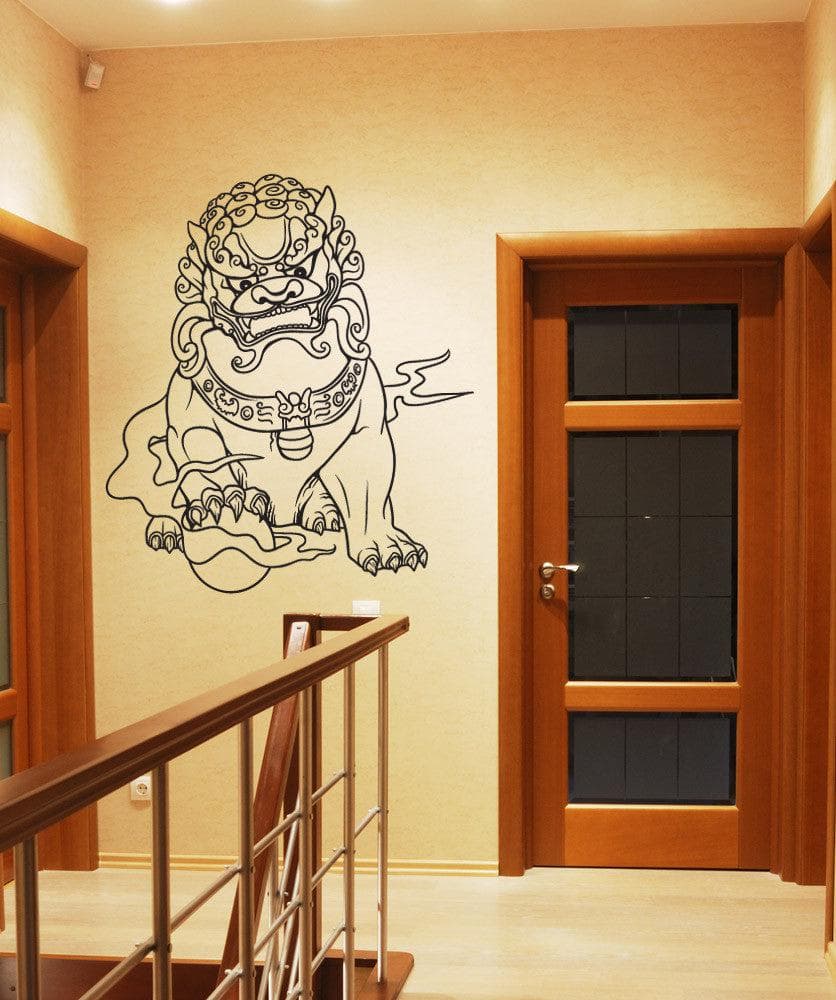 Vinyl Wall Decal Sticker Chinese Guardian Lion #1455