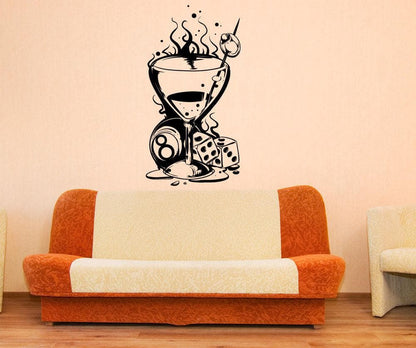 Vinyl Wall Decal Sticker Drink and 8 Ball Tattoo #1470