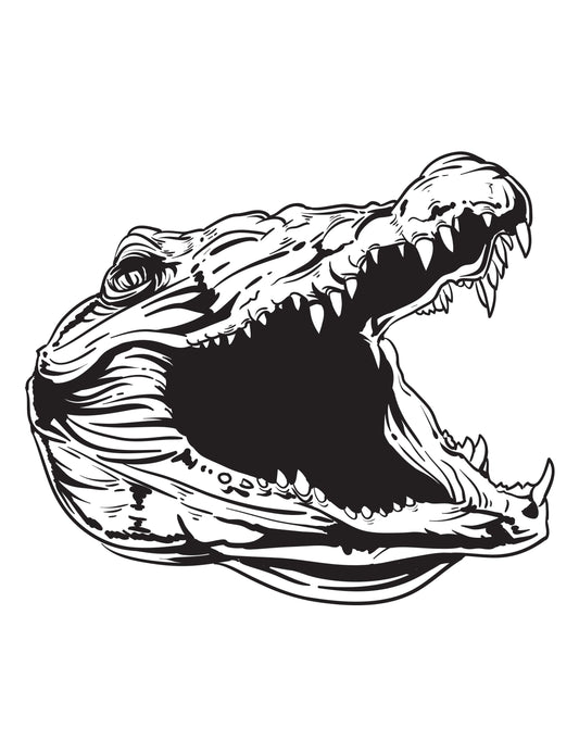 Alligator Gator Head Vinyl Wall Decal Sticker. #1488