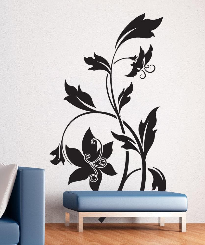 Tall Lily Vines Wall Decal Home Decor. #1507