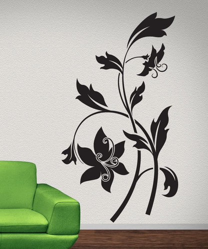 Tall Lily Vines Wall Decal Home Decor. #1507