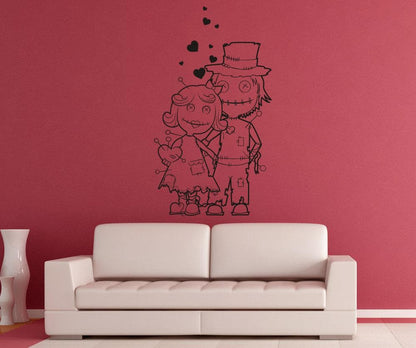 Vinyl Wall Decal Sticker Voodoo Dolls In Love #1514