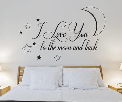 Vinyl Wall Decal Sticker To The Moon And Back #1527