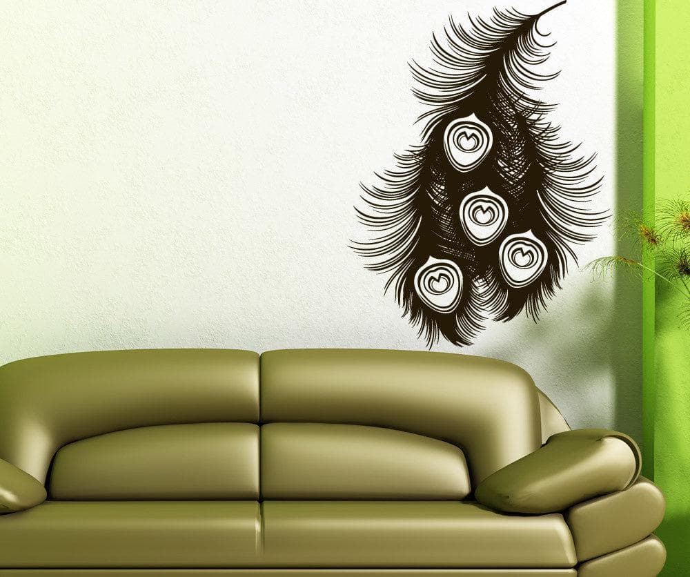 Vinyl Wall Decal Sticker Peacock Feathers #1528