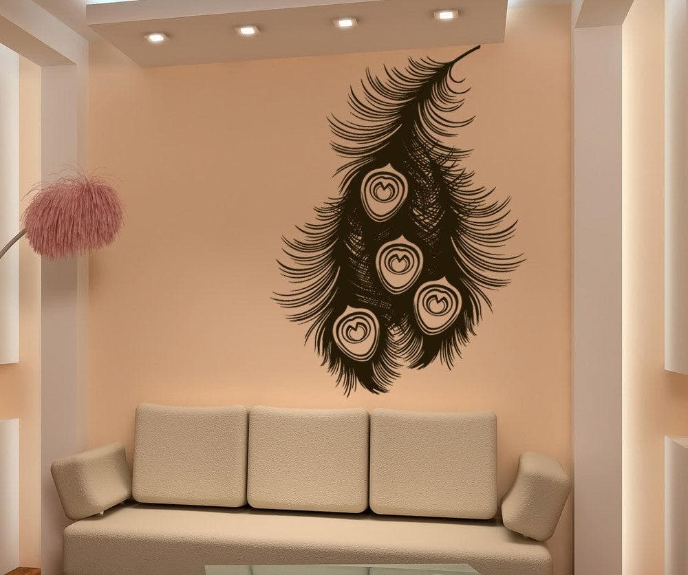 Vinyl Wall Decal Sticker Peacock Feathers #1528