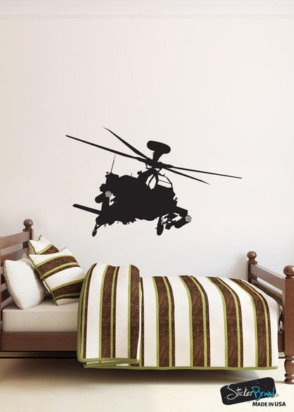 Military Apache Helicopter Vinyl Wall Decal Sticker. #152
