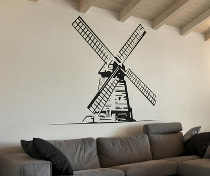 Windmill Vinyl Wall Decal Sticker. #1531