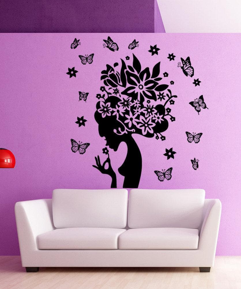 Vinyl Wall Decal Sticker Butterfly Lady #1569