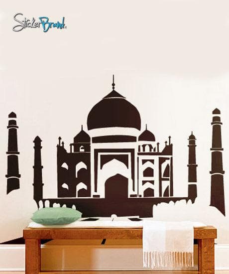 Vinyl Wall Art Decal Sticker Taj Mahal Silhouette India #158