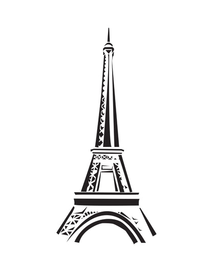 Paris Eiffel Tower Vinyl Wall Art Decal Sticker. #159