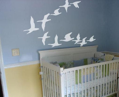 Flying Geese Ducks Birds Vinyl Wall Decal Sticker. #162