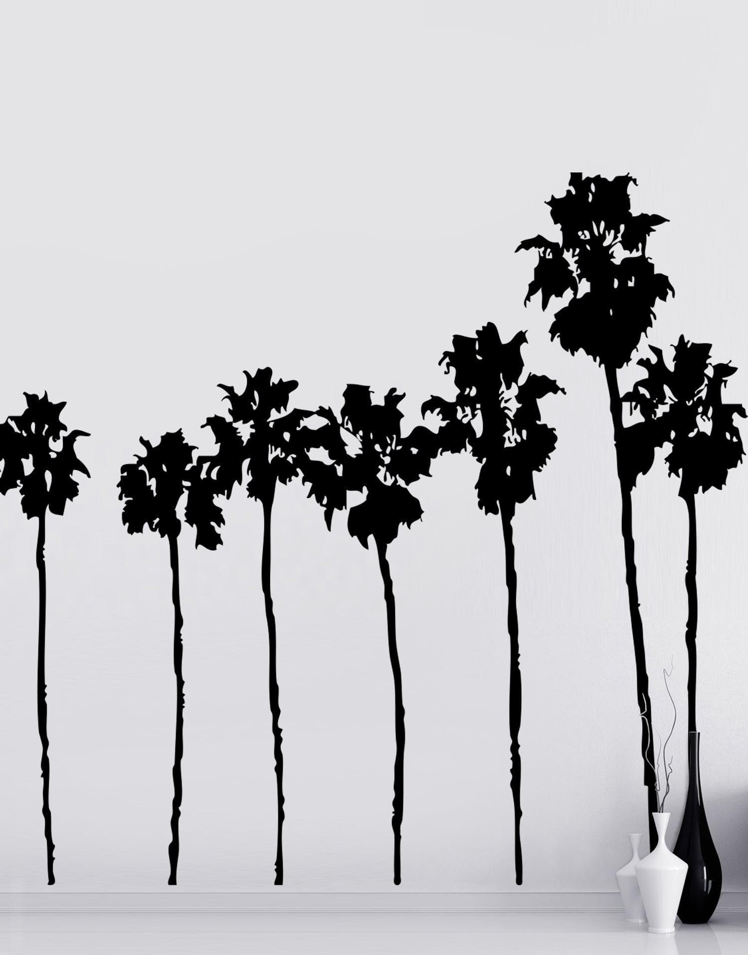 2 palm trees outline