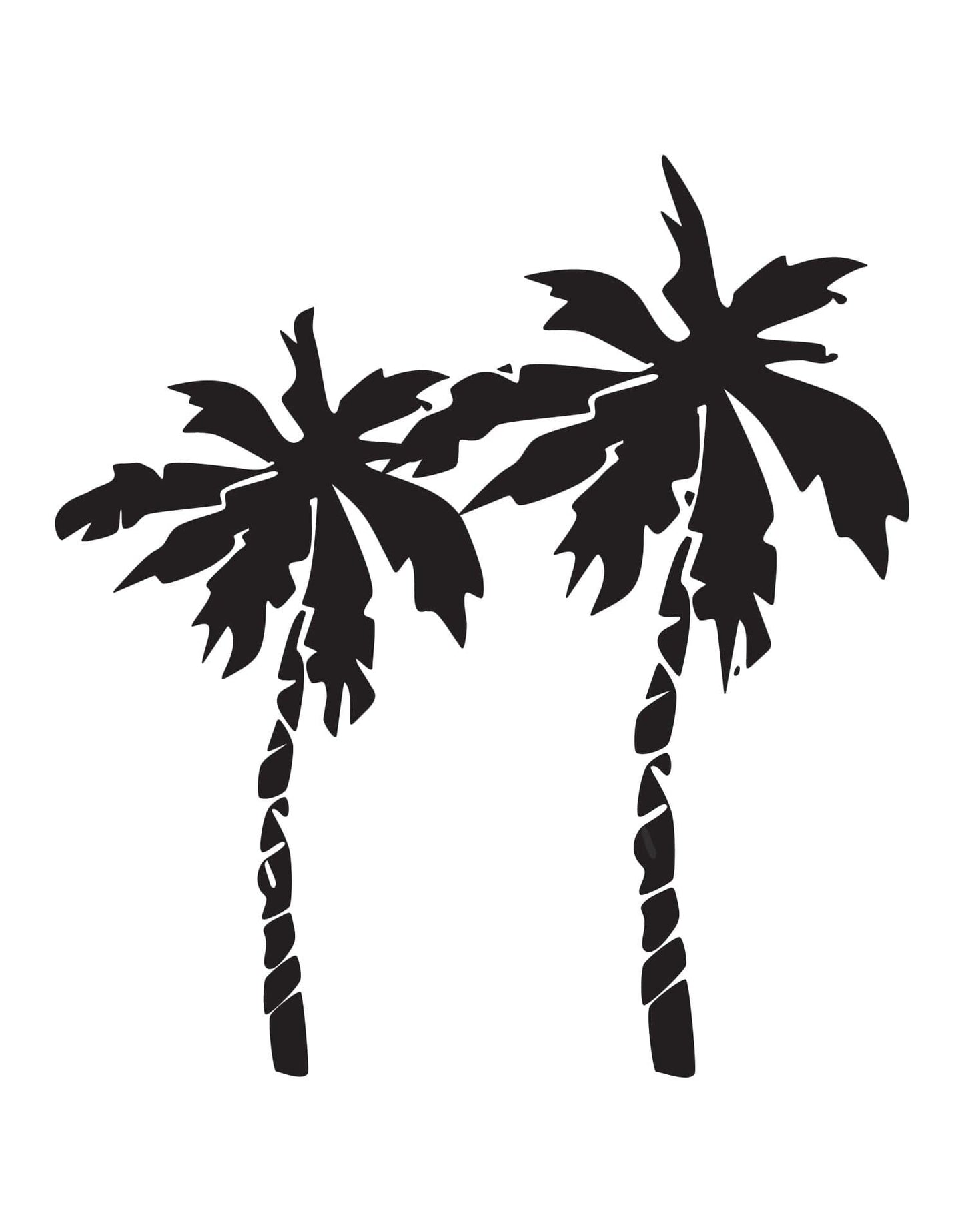 Florida Palm Trees Wall Decal. Tropical Home Decor. #181
