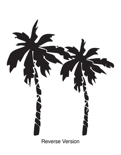 Florida Palm Trees Wall Decal. Tropical Home Decor. #181