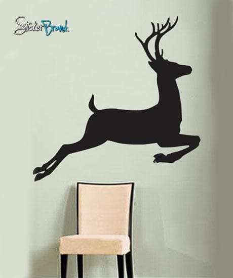 Vinyl Wall Decal Sticker Deer Jumping #199