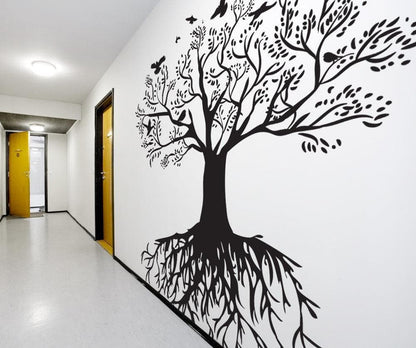 Vinyl Wall Decal Sticker Tree with Birds #OS_DC176