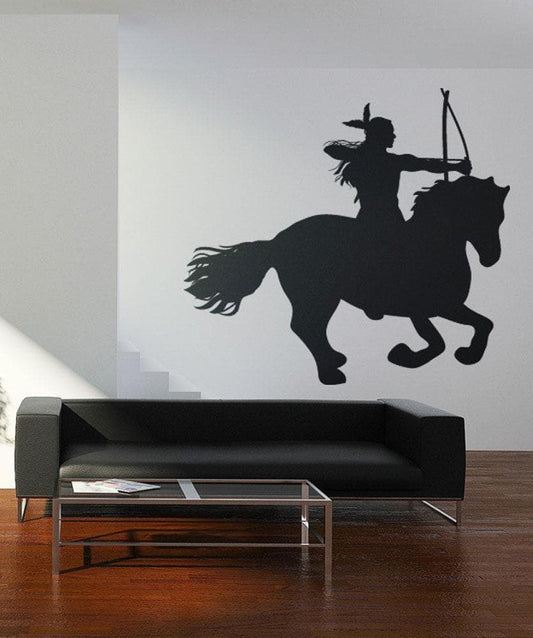 Vinyl Wall Decal Sticker Native American on Horse #OS_DC139