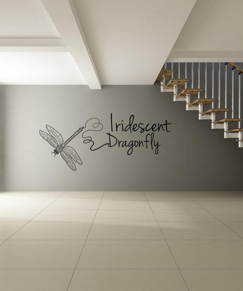 Vinyl Wall Decal Sticker Iridescent Dragonfly #OS_DC208