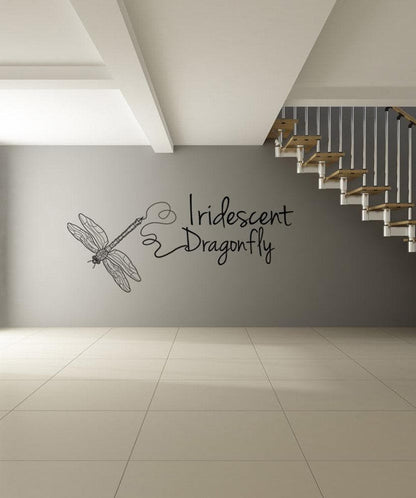 Vinyl Wall Decal Sticker Iridescent Dragonfly #OS_DC208