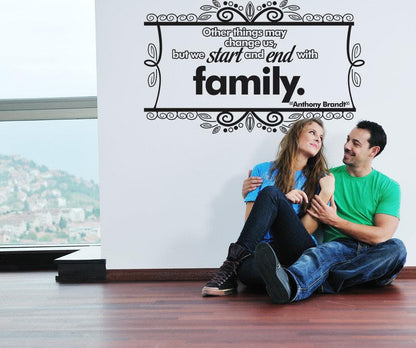 Vinyl Wall Decal Sticker Family Quote #OS_DC339