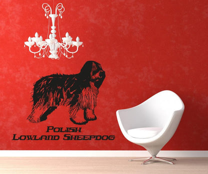 Vinyl Wall Decal Sticker Polish Lowland Sheepdog #OS_AA629