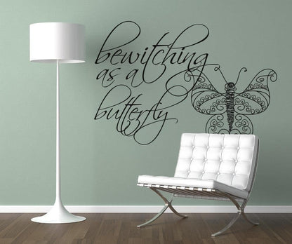 Vinyl Wall Decal Sticker Bewitching as a Butterfly #OS_DC183