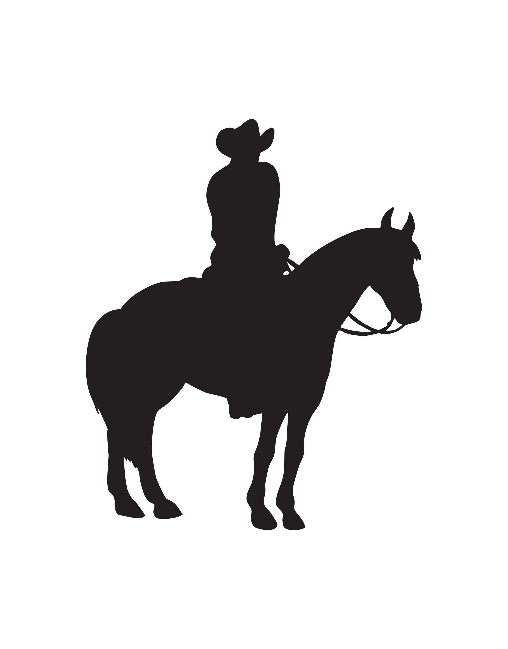 Cowboy on Horse Wall Decal. #200 – StickerBrand