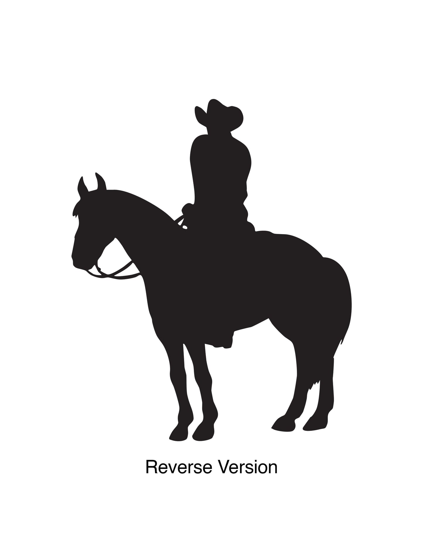 Cowboy on Horse Wall Decal. #200
