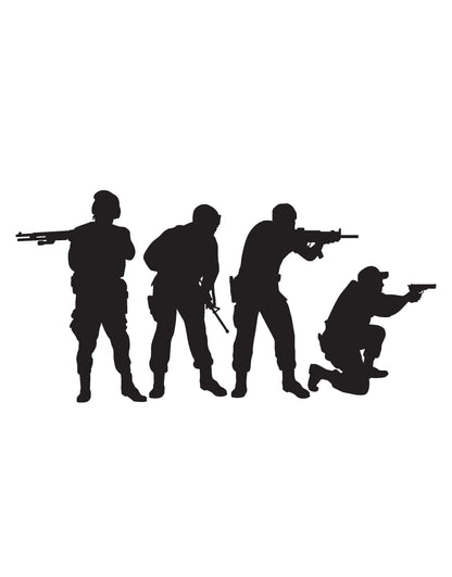 Military Swat Team Army Men Vinyl Wall Decal Sticker. #210