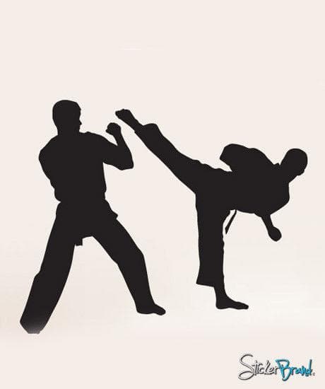 Karate Kick Martial Arts Vinyl Wall Decal Sticker. #223