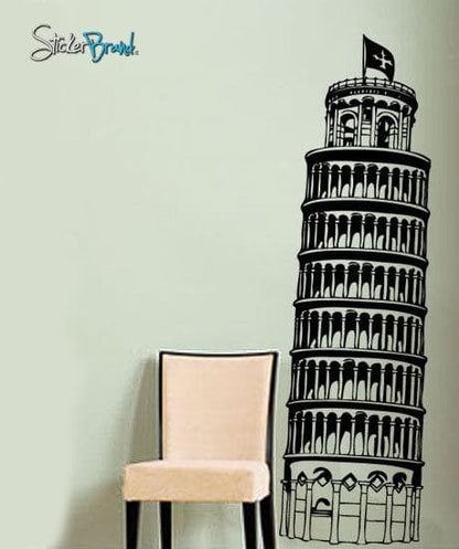 Leaning Tower of Pisa Wall Decal Sticker. #227