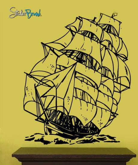 Sailboat Pirate Ship Wall Sticker Sticker. #251