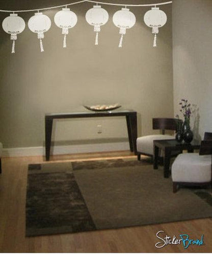 Chinese Lantern on a String Wall Graphic Decal. #261