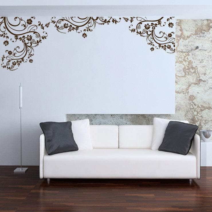 Swirl Flower Floral Design Vinyl Wall Decal Sticker. #262