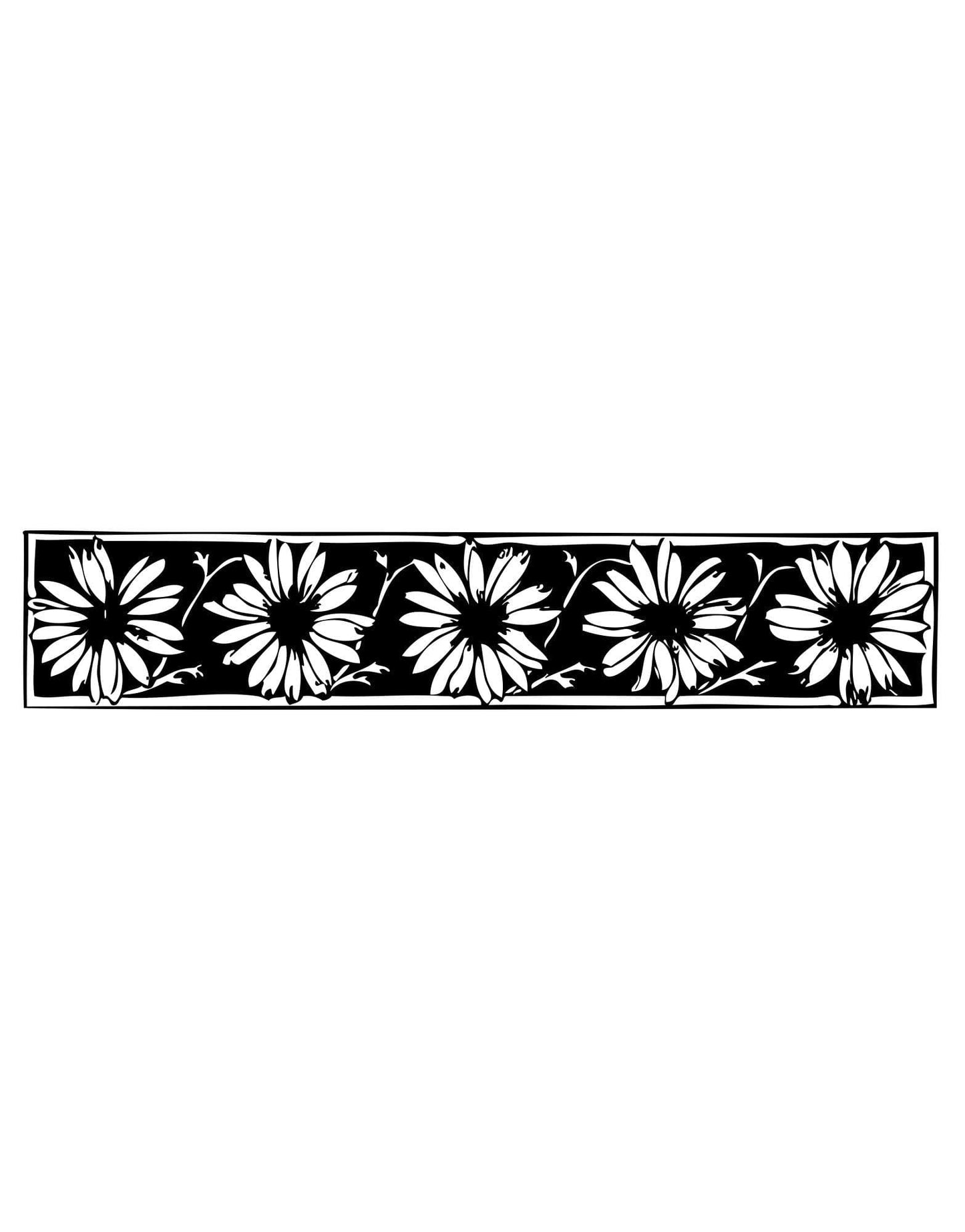 Vinyl Wall Decal Sticker Daisy Flower Pattern Borders #264