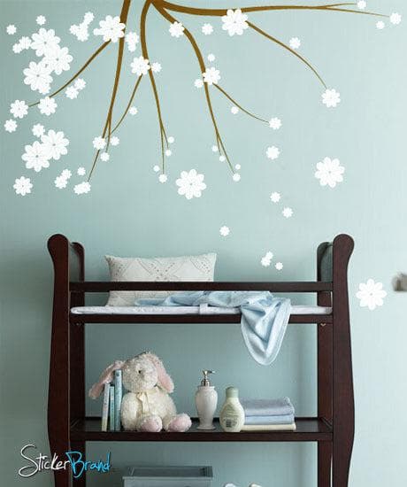 Vinyl Wall Decal Sticker Hanging Floral Flower Blossom #274