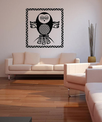 Vinyl Wall Decal Sticker Framed Owl Design #OS_DC149