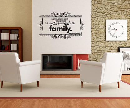 Vinyl Wall Decal Sticker Family Quote #OS_DC339