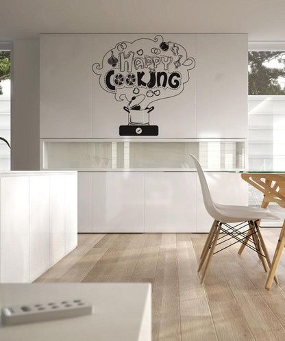 Vinyl Wall Decal Sticker Happy Cooking #OS_DC315