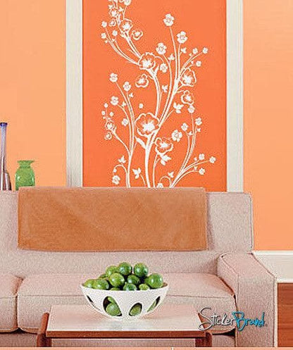 Flower Floral Vine Wall Decal Design. #301