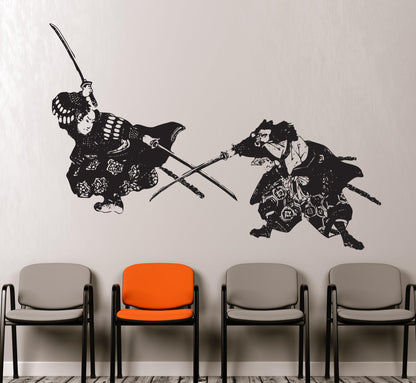 Japanese Samurai Fighter Wall Decal. #309