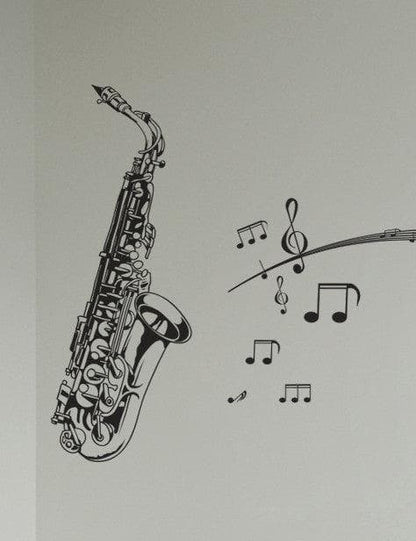 Vinyl Wall Decal Sticker Saxophone Music Notes Sax #326