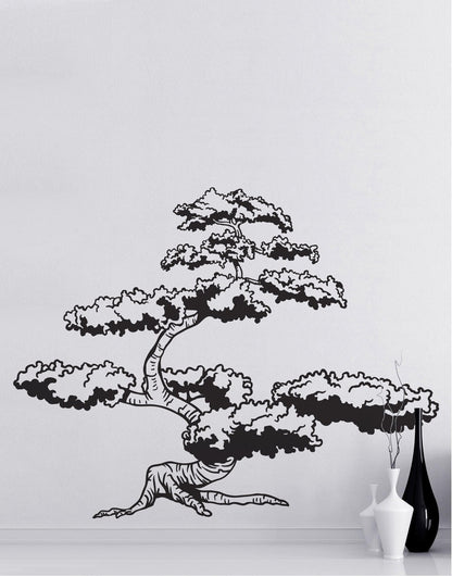 Japanese Bonsai Tree Wall Decal Sticker for your Asian Theme Room. #344