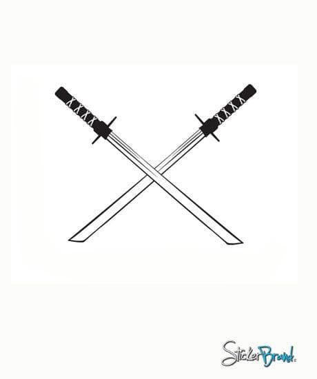 Samurai Warrior Wielding Two Swords Tattoo Art Print by patrimonio |  Society6