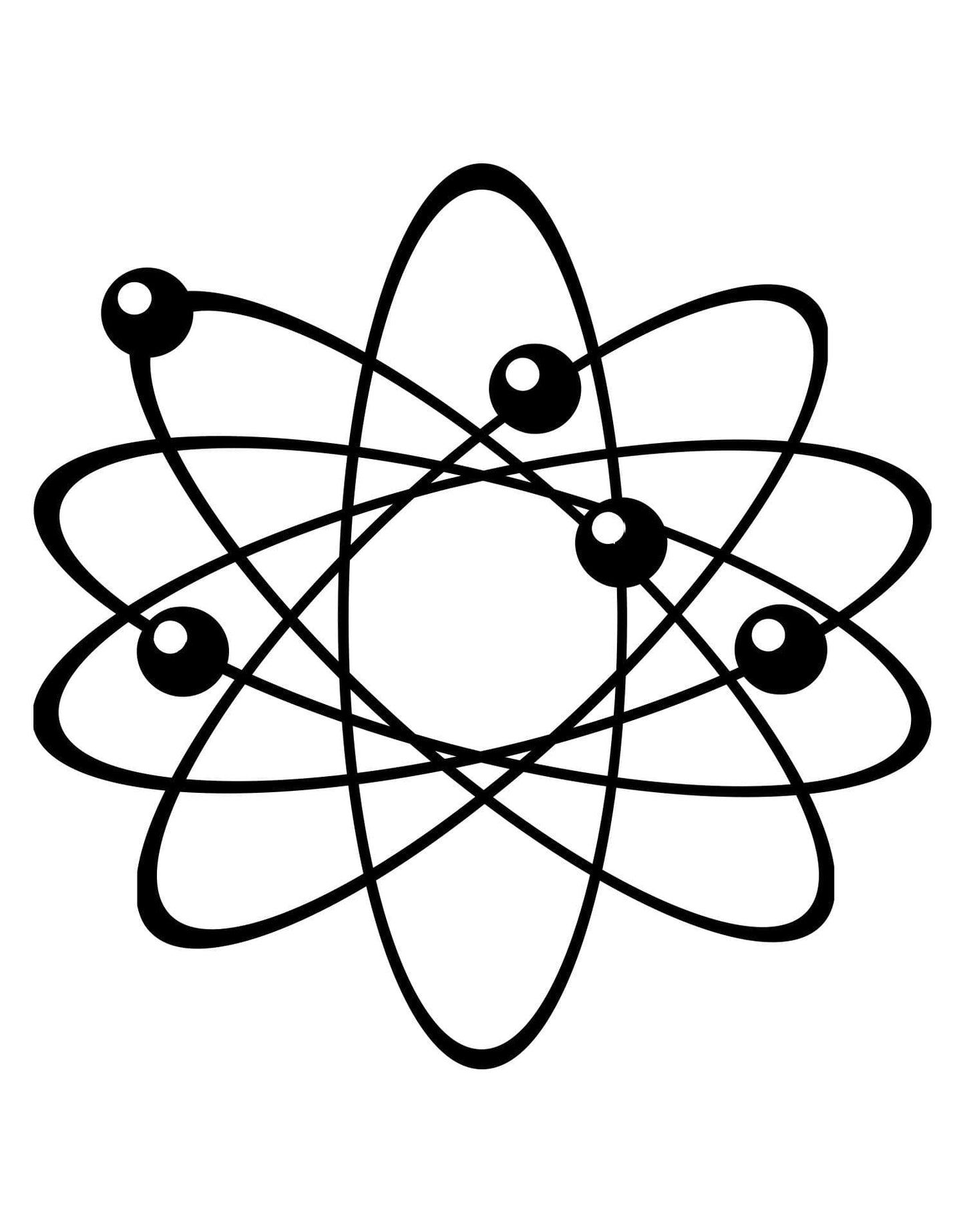 Atom Wall Decal. Electrons, protons and neutrons. Perfect for Science School Decor. Physics. #389